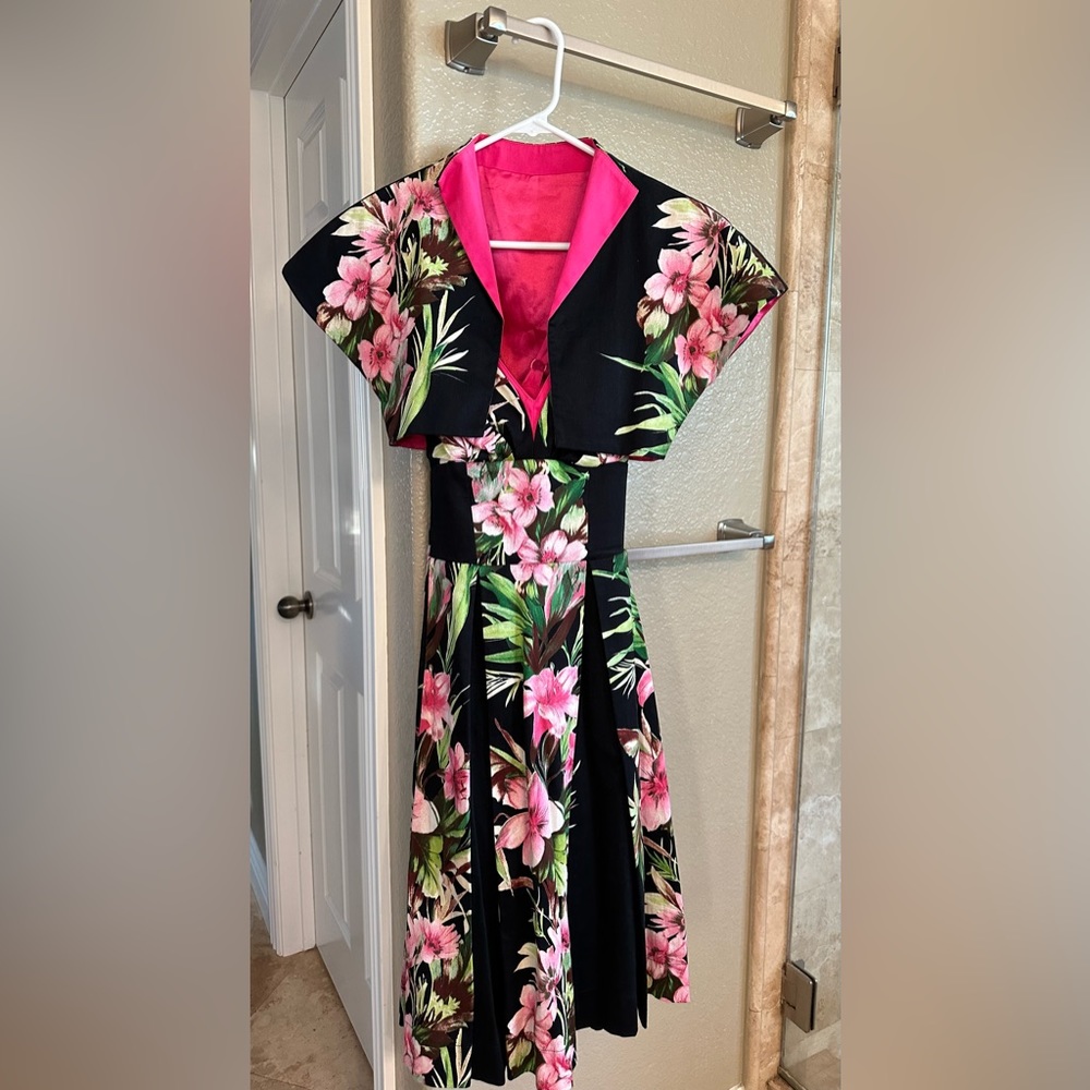 Pinup couture  floral tiki dress